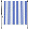 Vidaxl rolgordijn voor buiten 200x270 cm stof en staal blauw en wit