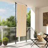 Vidaxl rolgordijn voor buiten 100x270 cm stof en staal oranje en wit - afbeelding 1