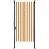 Vidaxl rolgordijn voor buiten 120x270 cm stof en staal oranje en wit