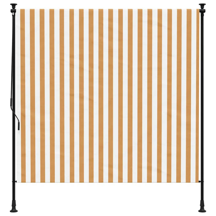 Vidaxl rolgordijn voor buiten 150x270 cm stof en staal oranje en wit