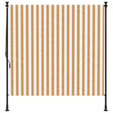 Vidaxl rolgordijn voor buiten 200x270 cm stof en staal oranje en wit - afbeelding 3