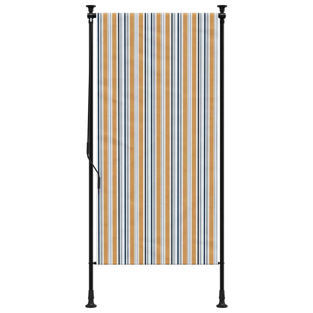 Vidaxl rolgordijn voor buiten 100x270 cm stof en staal geel en wit