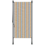 Vidaxl rolgordijn voor buiten 120x270 cm stof en staal geel en wit - afbeelding 3