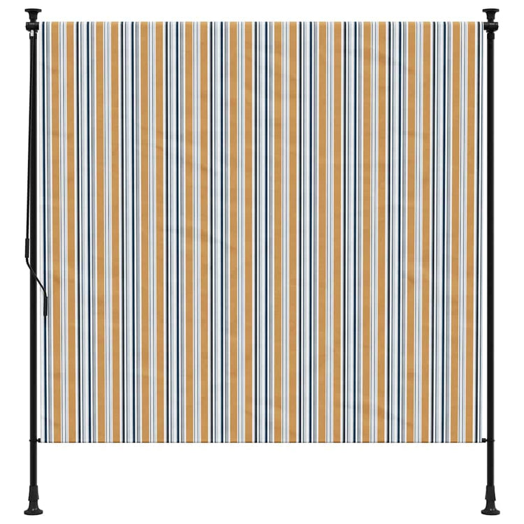Vidaxl rolgordijn voor buiten 150x270 cm stof en staal geel en wit