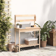 Vidaxl oppottafel met spoelbak 147,5x44x139,5 cm massief vurenhout - afbeelding 3