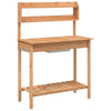 Vidaxl oppottafel met spoelbak 147,5x44x139,5 cm vurenhout bruin