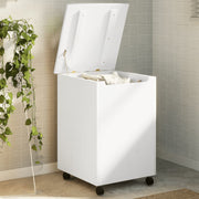 Vidaxl wasmand met wielen rana 45x45x64 cm massief grenenhout wit - afbeelding 3