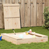 Vidaxl zandbak met deksel 111x111x19,5 cm massief grenenhout