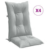 Vidaxl stoelkussens 4 st hoge rug 120x50x7 cm stof lichtgrijs
