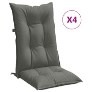Vidaxl stoelkussens 4 st hoge rug 120x50x7 cm stof donkergrijs - afbeelding 2