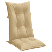 Vidaxl stoelkussens 2 st hoge rug 120x50x7 cm stof gemêleerd beige - afbeelding 3