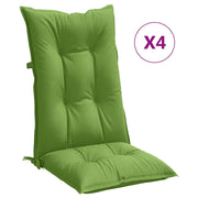 Vidaxl stoelkussens 4 st hoge rug 120x50x7 cm stof gemêleerd groen - afbeelding 2