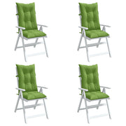 Vidaxl stoelkussens 4 st hoge rug 120x50x7 cm stof gemêleerd groen - afbeelding 1