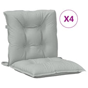 Vidaxl stoelkussens 4 st lage rug 100x50x7 cm stof lichtgrijs - afbeelding 2
