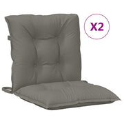 Vidaxl stoelkussens 2 st lage rug 100x50x7 cm stof donkergrijs - afbeelding 2
