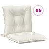 Vidaxl stoelkussens 6 st lage rug 100x50x7 cm stof gemêleerd crème