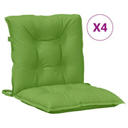 Vidaxl stoelkussens 4 st lage rug 100x50x7 cm stof gemêleerd groen - afbeelding 2