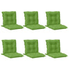 Vidaxl stoelkussens 6 st lage rug 100x50x7 cm stof gemêleerd groen