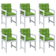 Vidaxl stoelkussens 6 st lage rug 100x50x7 cm stof gemêleerd groen - afbeelding 1