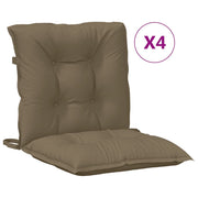 Vidaxl stoelkussens 4 st lage rug 100x50x7 cm stof gemêleerd taupe - afbeelding 2