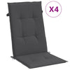 Vidaxl stoelkussens 4 st hoge rug 120x50x4 cm stof gemêleerd antraciet