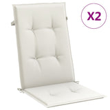 Vidaxl stoelkussens 2 st hoge rug 120x50x4 cm stof gemêleerd crème - afbeelding 2