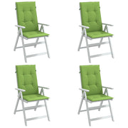 Vidaxl stoelkussens 4 st hoge rug 120x50x4 cm stof gemêleerd groen - afbeelding 1