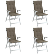 Vidaxl stoelkussens 4 st hoge rug 120x50x4 cm stof gemêleerd taupe - afbeelding 1