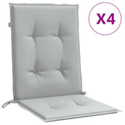 Vidaxl stoelkussens 4 st lage rug 100x50x4 cm stof lichtgrijs - afbeelding 2
