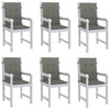 Vidaxl stoelkussens 6 st lage rug 100x50x4 cm stof donkergrijs