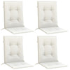 Vidaxl stoelkussens 4 st lage rug 100x50x4 cm stof gemêleerd crème