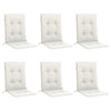 Vidaxl stoelkussens 6 st lage rug 100x50x4 cm stof gemêleerd crème