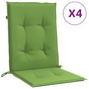 Vidaxl stoelkussens 4 st lage rug 100x50x4 cm stof gemêleerd groen - afbeelding 2