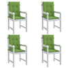 Vidaxl stoelkussens 4 st lage rug 100x50x4 cm stof gemêleerd groen