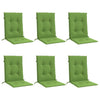 Vidaxl stoelkussens 6 st lage rug 100x50x4 cm stof gemêleerd groen