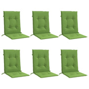 Vidaxl stoelkussens 6 st lage rug 100x50x4 cm stof gemêleerd groen - afbeelding 3