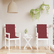 Vidaxl stoelkussens 2 st lage rug 100x50x4 cm stof gemêleerd wijnrood - afbeelding 3