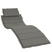 Vidaxl ligbedkussen 186x58x4 cm stof gemêleerd donkergrijs - afbeelding 2