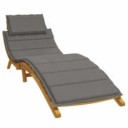 Vidaxl ligbedkussen 186x58x4 cm stof gemêleerd donkergrijs - afbeelding 1