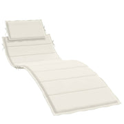 Vidaxl ligbedkussen 186x58x4 cm stof gemêleerd crèmekleurig - afbeelding 2