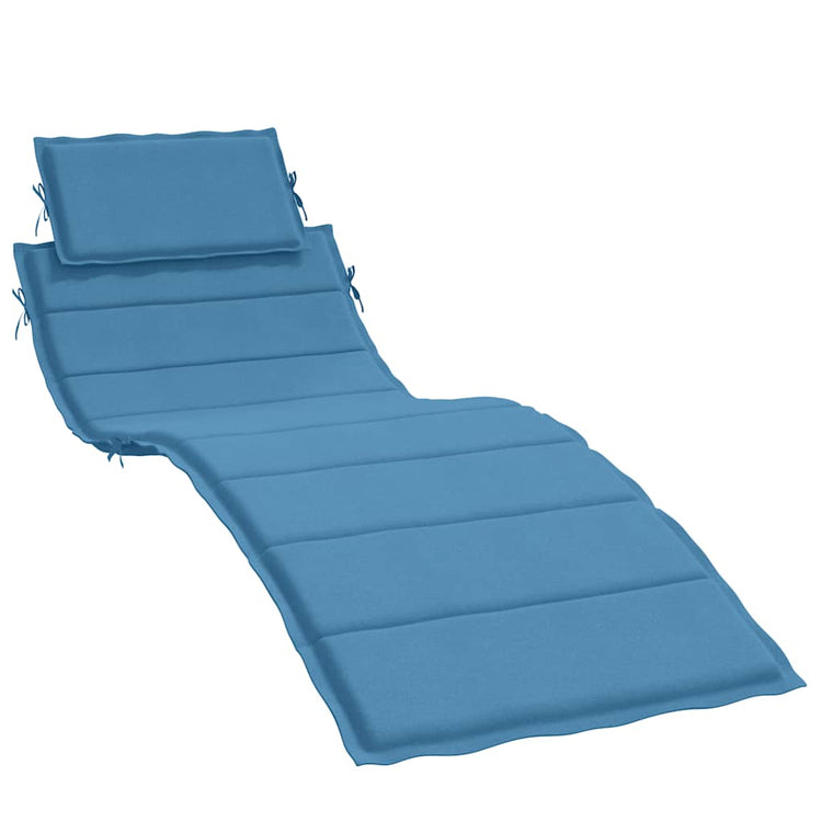 Vidaxl ligbedkussen 186x58x4 cm stof gemêleerd blauw