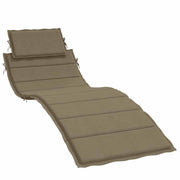 Vidaxl ligbedkussen 186x58x4 cm stof gemêleerd taupe - afbeelding 2