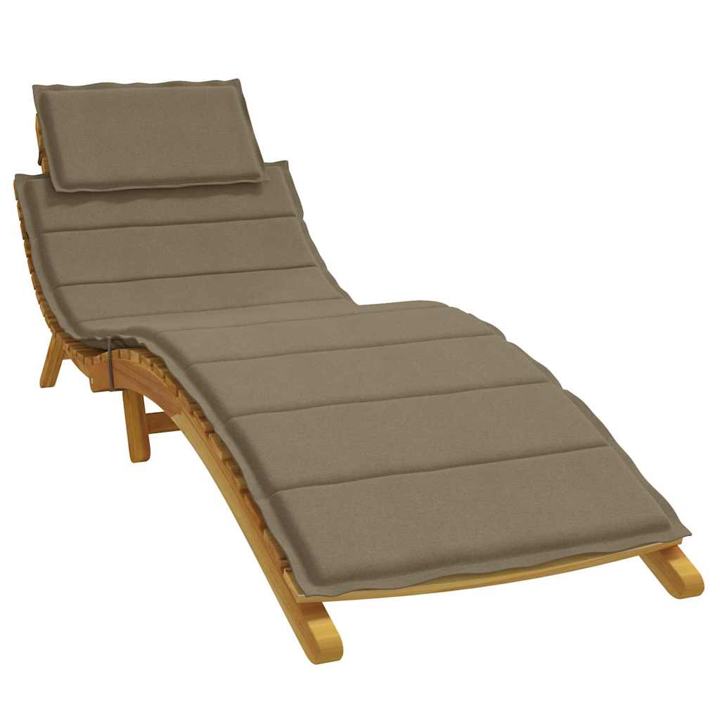 Vidaxl ligbedkussen 186x58x4 cm stof gemêleerd taupe