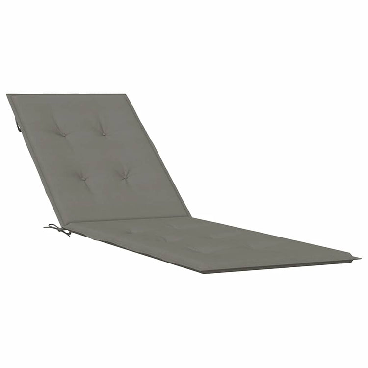 Vidaxl terrasstoelkussen (75+105) x 50 x 4 cm stof gemêleerd donkergrijs
