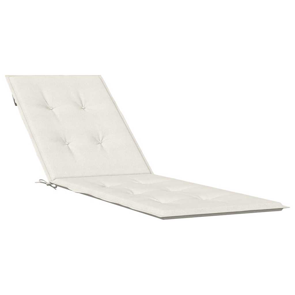 Vidaxl terrasstoelkussen (75+105) x 50 x 4 cm stof gemêleerd crèmekleurig