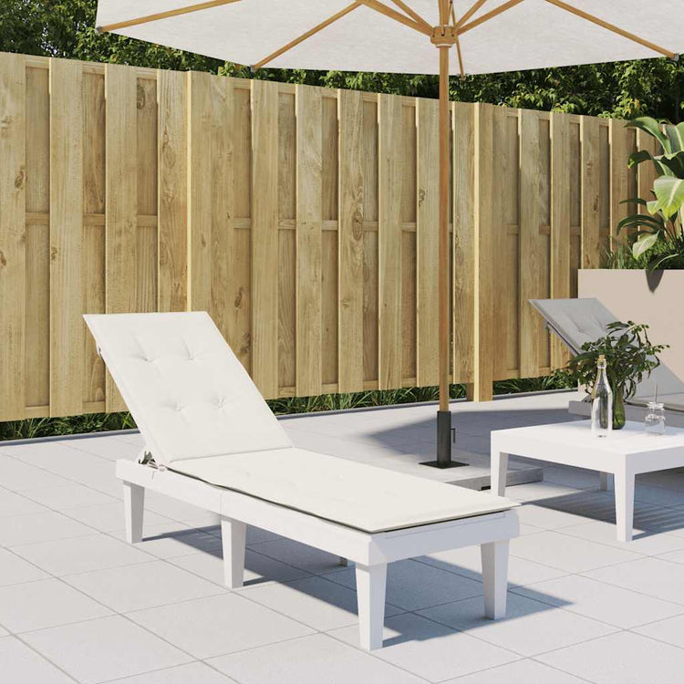 Vidaxl terrasstoelkussen (75+105) x 50 x 4 cm stof gemêleerd crèmekleurig