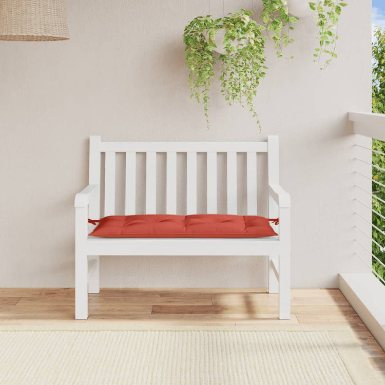 Vidaxl tuinbankkussen 100x50x7 cm stof gemêleerd rood