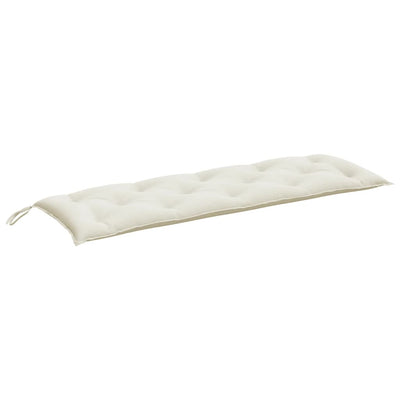 Vidaxl tuinbankkussen 150x50x7 cm stof gemêleerd crèmekleurig