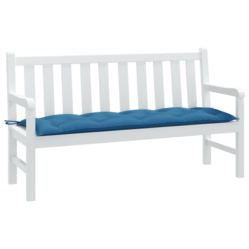 Vidaxl tuinbankkussen 150x50x7 cm stof gemêleerd blauw