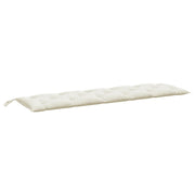 Vidaxl tuinbankkussen 180x50x7 cm stof gemêleerd crèmekleurig - afbeelding 2